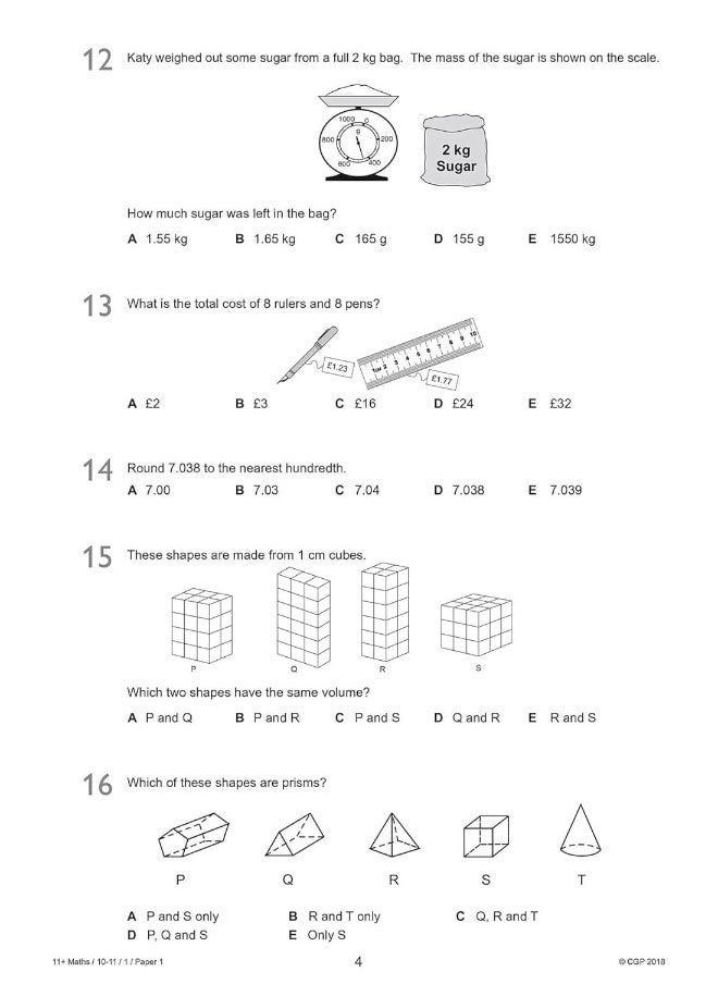 11+ GL Maths Practice Papers: Ages 10-11 - Pack 1 (with Parents' Guide & Online Edition)
