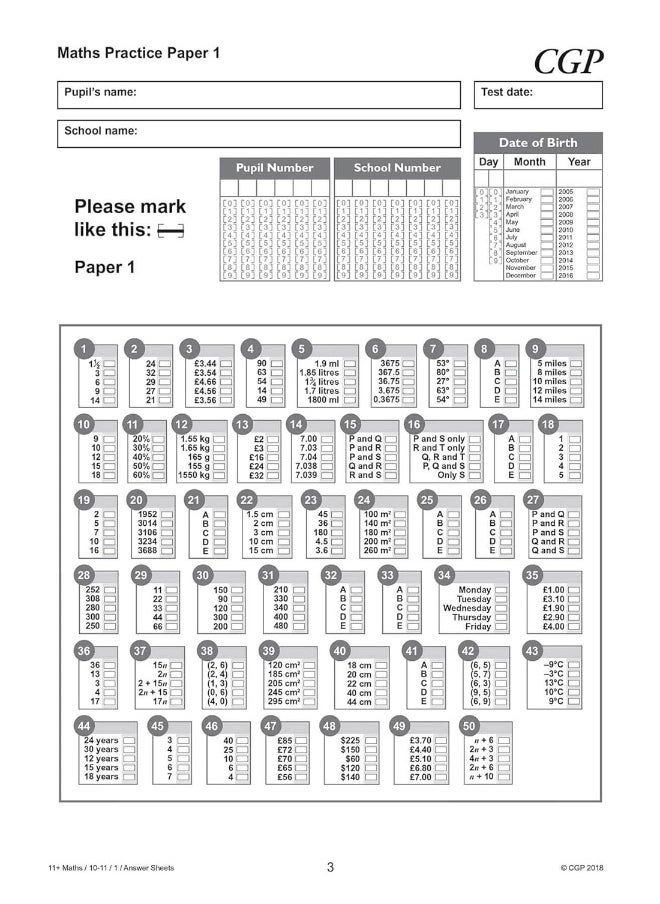 11+ GL Maths Practice Papers: Ages 10-11 - Pack 1 (with Parents' Guide & Online Edition)
