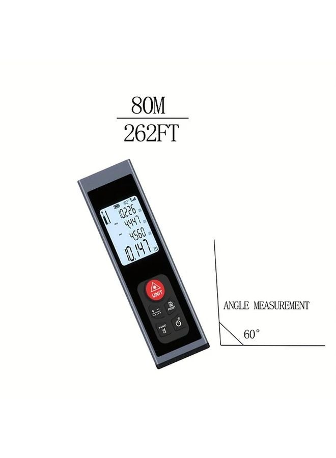 Professional Laser Rangefinder 80M 262FT with USB Charging and Angle Measurement - Image 1