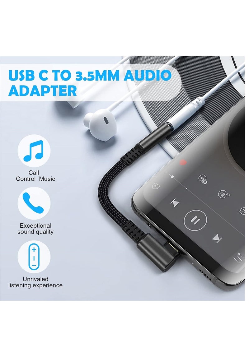 KASTWAVE محول سماعة رأس من USB C إلى مقبس 3.5 مم، محول سماعة رأس رقمية Aux، محول DAC بزاوية عالية الدقة متوافق مع Samsung Galaxy S22 S21 S20 Ultra Note 20 Huawei Mate 40 P30 - Image 3