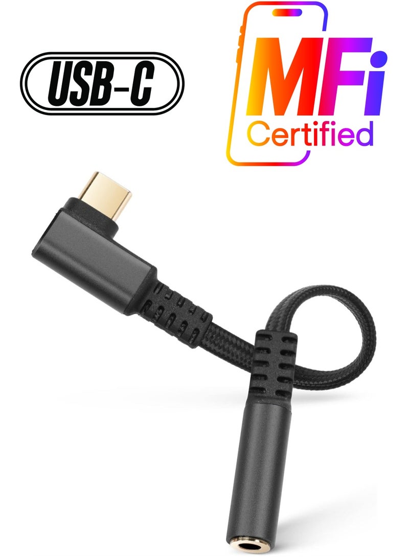 KASTWAVE محول سماعة رأس من USB C إلى مقبس 3.5 مم، محول سماعة رأس رقمية Aux، محول DAC بزاوية عالية الدقة متوافق مع Samsung Galaxy S22 S21 S20 Ultra Note 20 Huawei Mate 40 P30 - Image 1