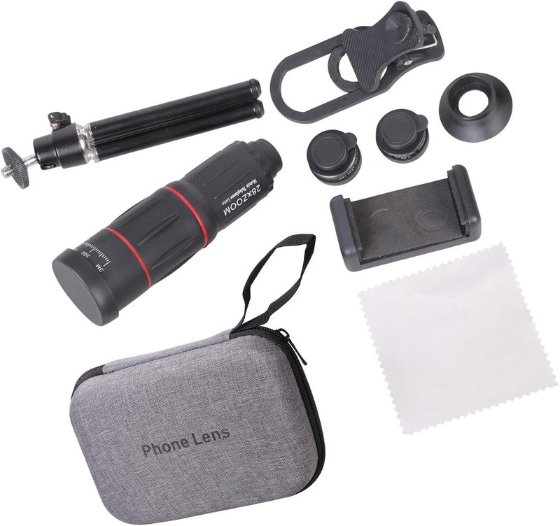 28X Telephoto Lens with Fisheye Wide Angles Photography for Most Phone Video Taking Clip Type Smartphone Set - Image 1