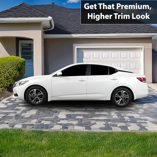 BOGAR TECH DESIGNS for Nissan Sentra 20202025 Side Window Chrome Delete Precut Vinyl Trim Overlay Gloss Black Blackout Appearance - Image 3