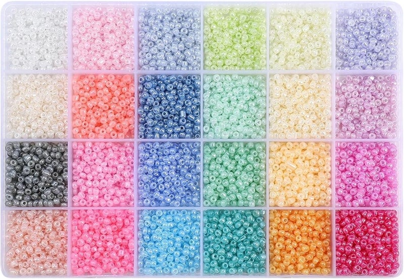 Seed Beads 1 Set 24 Grid Rice Bead Box 3.0mm Loose Handmade DIY Jewelry Bracelet Earring Accessories(Style1) - Image 1