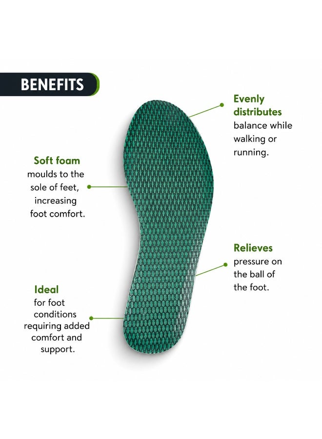 نعل داخلي للمشي من رغوة الذاكرة (Memory Foam)، حشوات أحذية ناعمة ومريحة للرجال والنساء، ممتص للصدمات، يوفر الراحة طوال اليوم ودعماً جيداً للقدم مع تهوية، مقاس أوروبي ثابت 40، زوج واحد. - Image 4