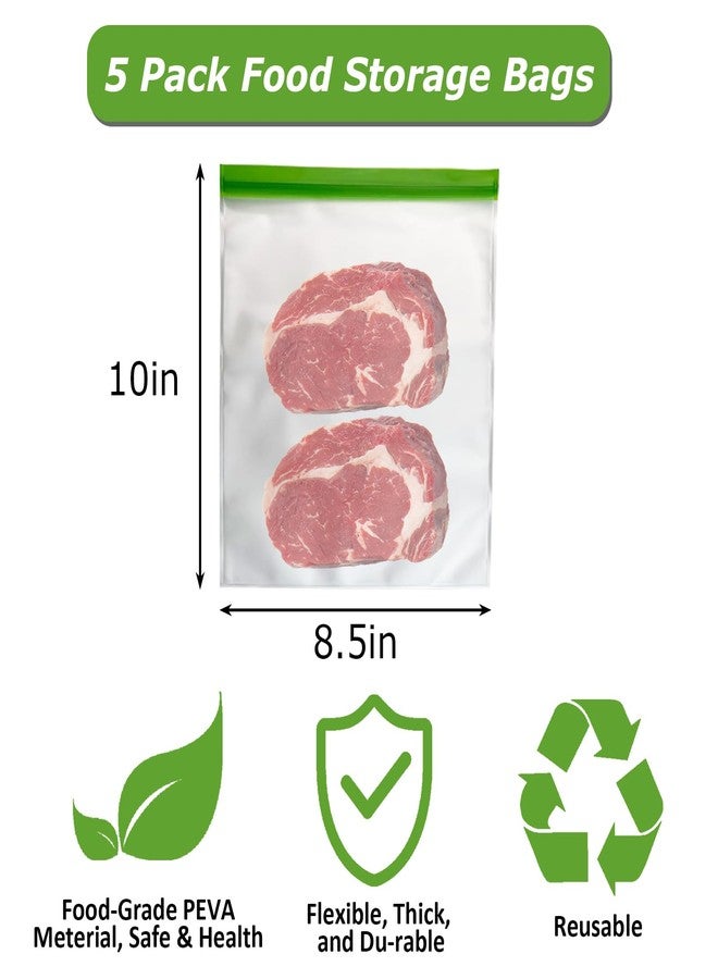 TAINESS Odor Proof Storage Bags Reusable Bear Bags for Food Backpacking No-Odor Zipper Barrier Bags Fit Home Organization, Food Storage,Freezer Safe (5p-8.5x10in) - Image 5