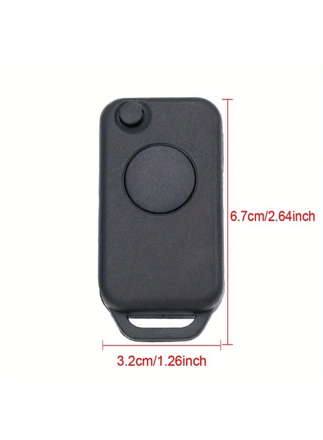 For Mercedes Benz 1 Button Flip Key Fob Replacement Remote Shell HU64 - Image 2
