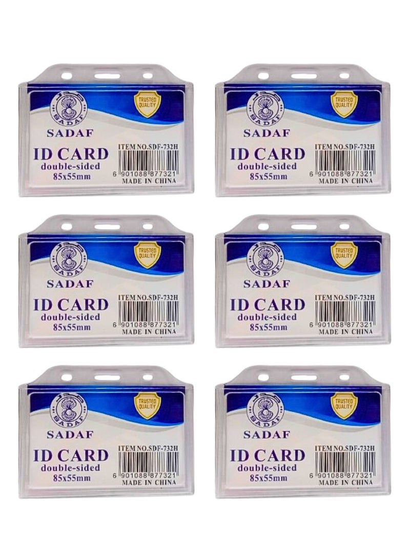 Sadaf ID Card Holder  85x55mm Horizontal (Pack of 6) - Image 2