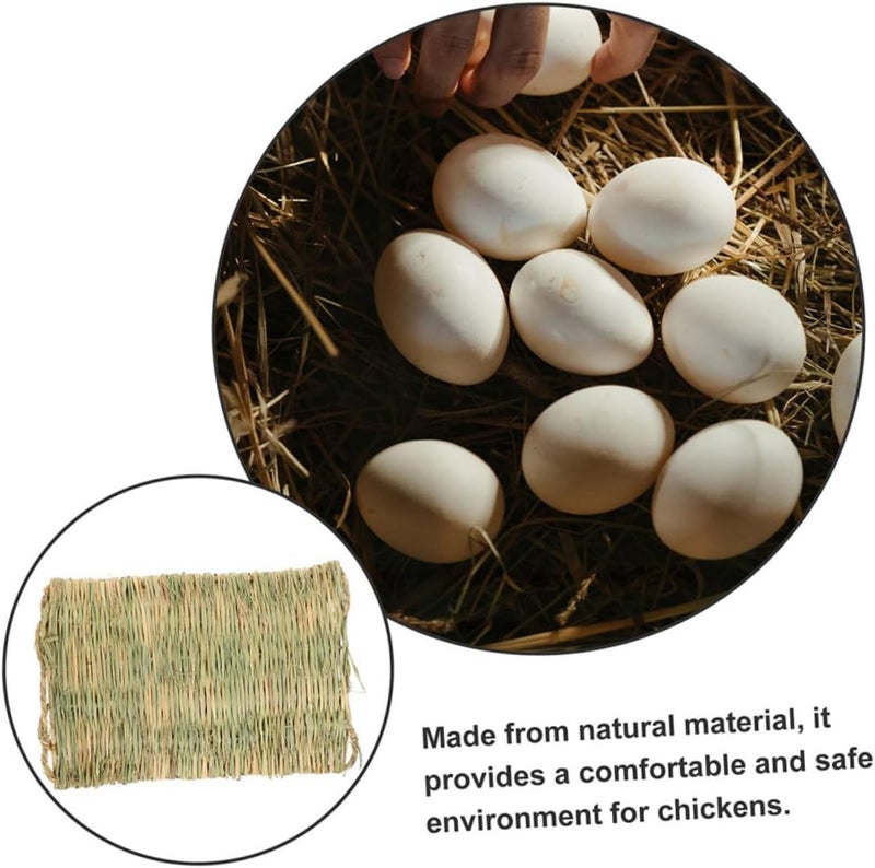 Levemolo 4pcs Chicken Nesting Box Mats Comfortable Straw Bedding for Chicken Coop Nest Box Supplies for Collection Suitable for Nest - Image 4