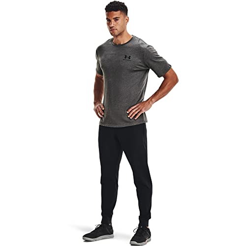 Under Armour Men's UA Sportstyle Left Chest Short Sleeve Shirt SM Gray - Image 4