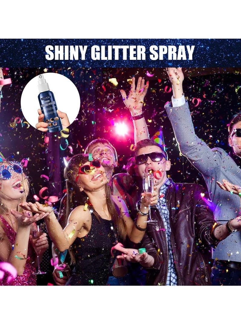 SYOSI Glitter Body Spray, Makeup Glitter Powder, Highlight Glitter Powder, Suitable for Body, Face, Hair, Nails, Clothing - Image 4
