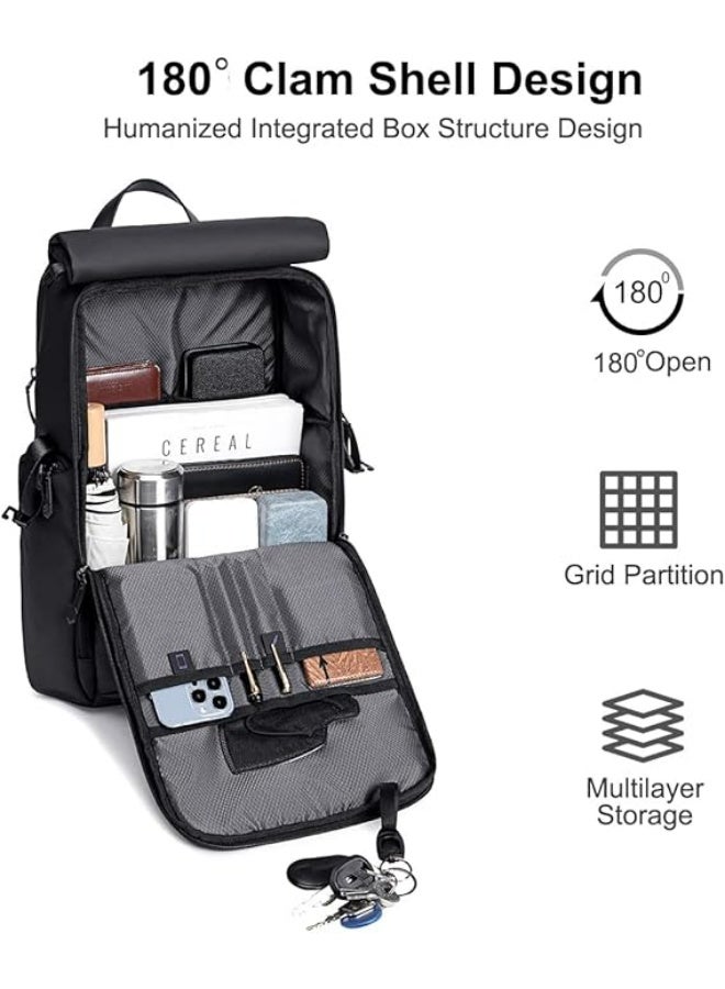 أركتيك هانتر حقيبة ظهر Arctic Hunter للكمبيوتر المحمول للرجال والنساء بسعة 20 لترًا متعددة الجيوب مقاس 15.6 بوصة حقيبة كمبيوتر محمول مقاومة للصدمات والماء من البوليستر حقيبة ظهر أنيقة بمنفذ USB للمكتب والجامعة يوميًا - Image 3