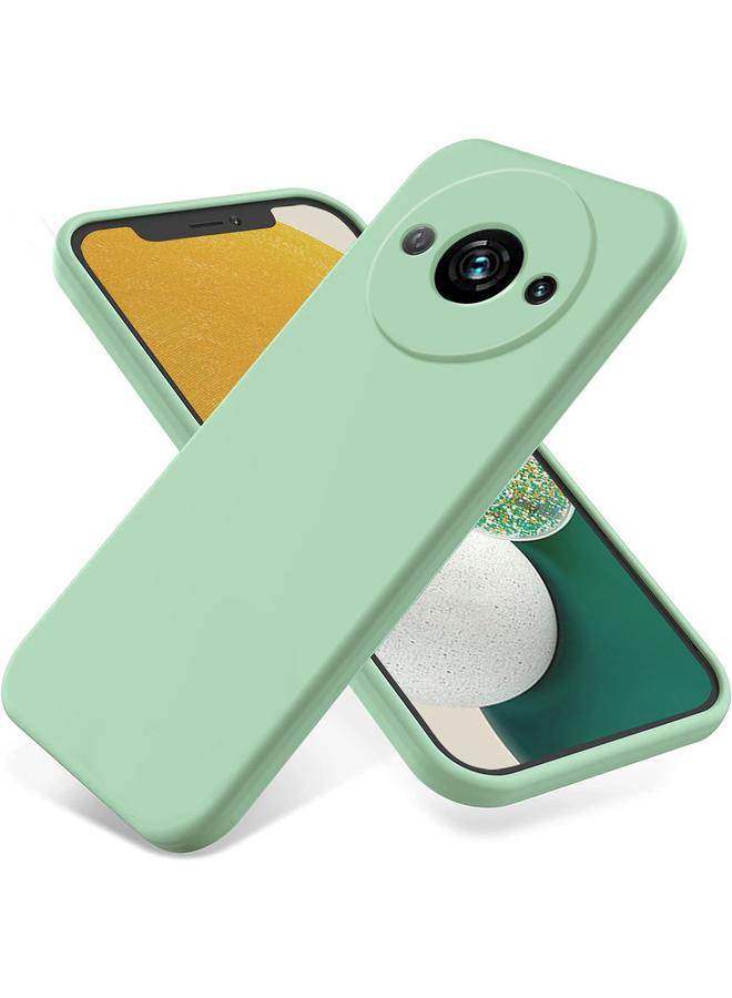 إيروريكس جراب هاتف Xiaomi Redmi A3 / Poco C61 بلون سادة من السيليكون السائل المقاوم للسقوط بتغطية كاملة (أخضر)