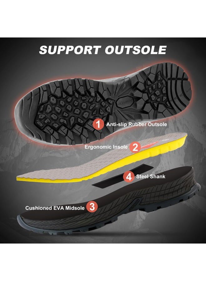 Showave Men's Rain Boots Waterproof Excursion Rubber Boots Insulated Mud Booties for Trekking Gardening Farming Camping Fishing and Chore Work (Camo, Size 9) - Image 5
