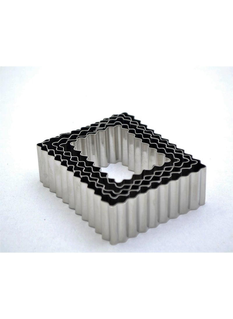 Nar Kalıp Serrated Rectangular Cookie Mold Model 5 Pieces 