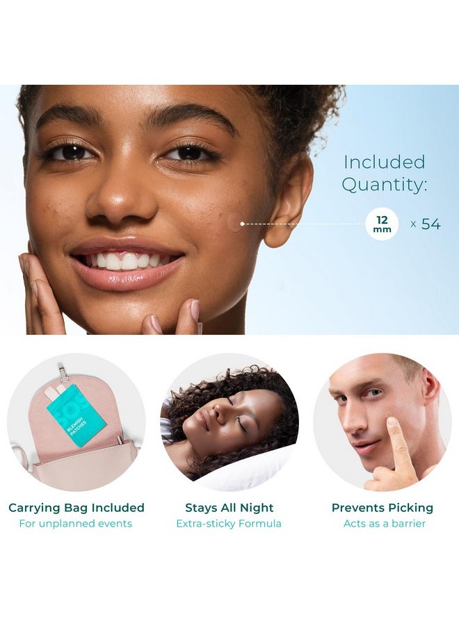 Cleof - Pimple Patches (Made In Korea) For Face & Body Overnight Treatment Acne Patch For Zits Bumps Spots Pimples Whiteheads Hydrocolloid Stickers Vegan Crueltyfree Hypoallergenic (12Mm) - Image 1