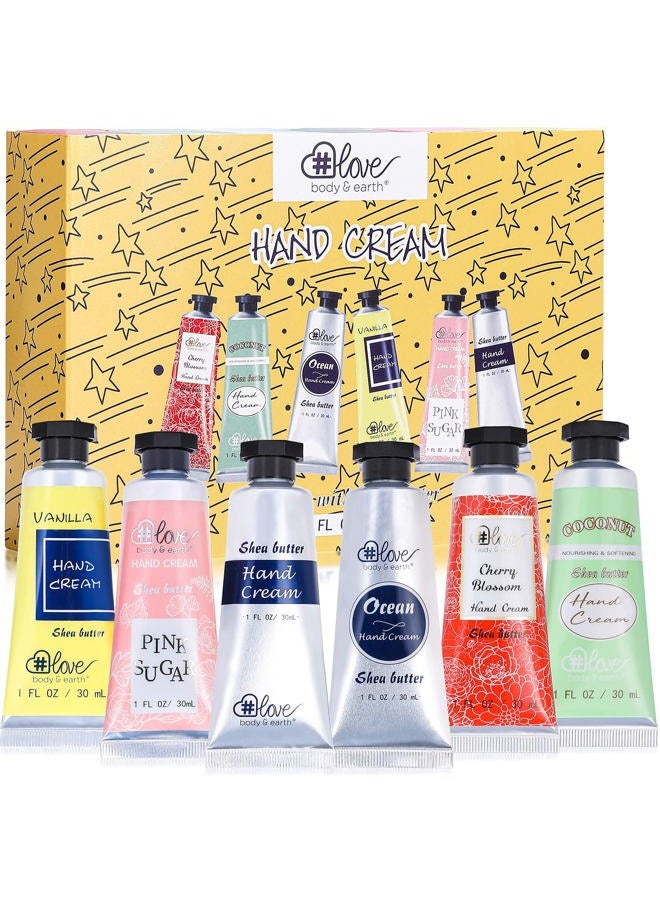 Generic BODY & EARTH # LOVE Hand Cream Gift Set Hand Lotion Sets for Women Gift, Pack of 6 Advanced Repair Hand Cream for Dry Hands Non-greasy Best Birthday Christmas Gift for Women Gift Ideas for Her  - Image 1