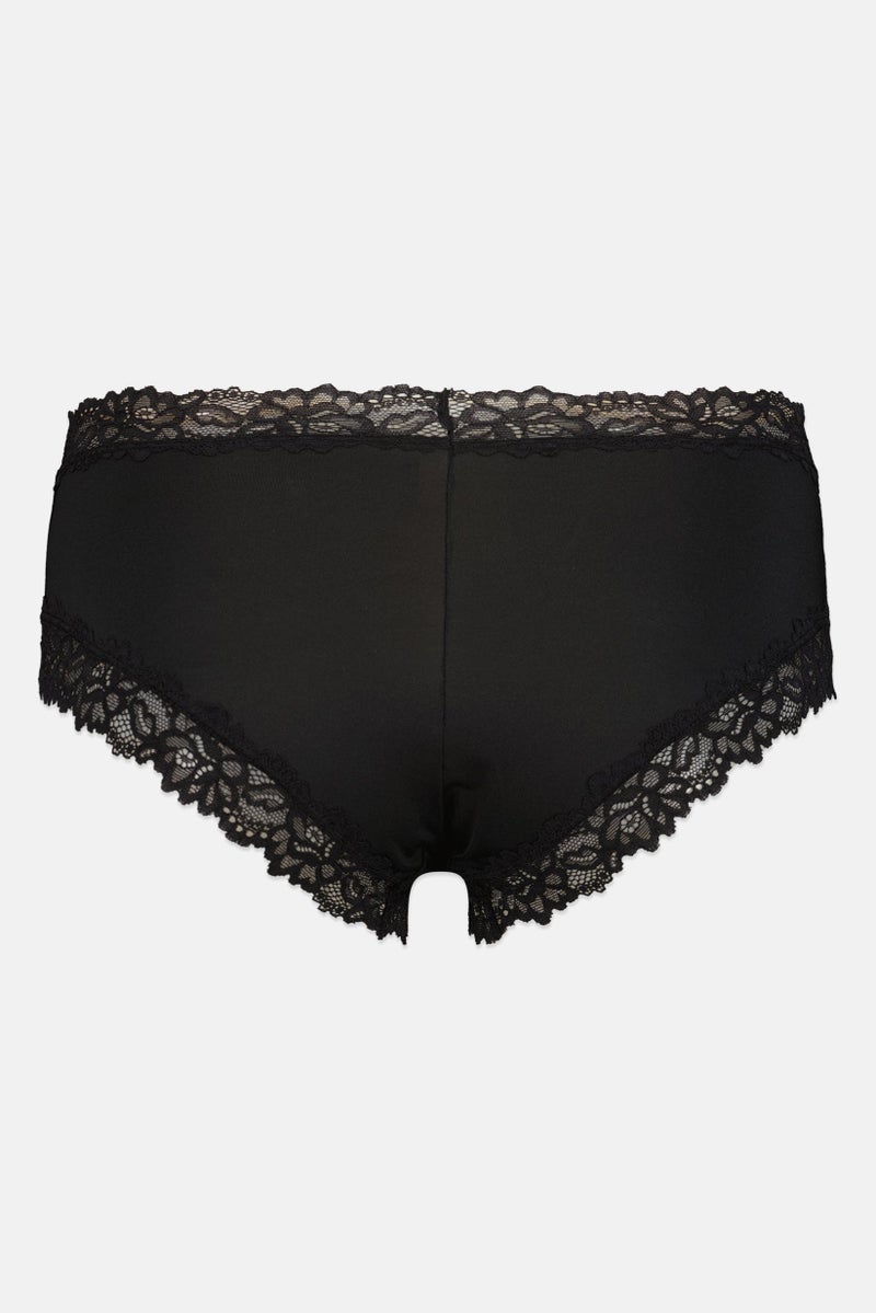 bebe Women 5 Pcs Lace Detail Boyshort Panty, Multicolor - Image 3