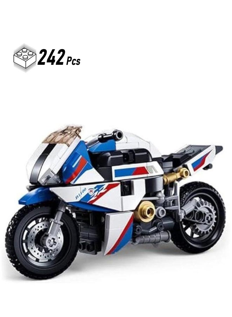 Loquat Motorcycle Building Bricks Set, 242 Pieces 025 Model Toy, Gift for Kid and Adult - Image 1
