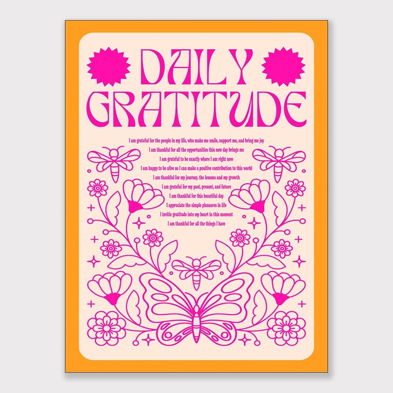 DFAIUY Daily Gratitude Canvas Wall Art - Image 1