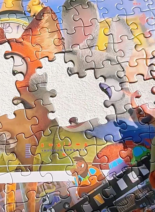 Halamodo 100Pcs Zootopia Puzzle Judy Nick Cartoon Puzzle Toy, Children Early Educational Puzzle, Parent-Child Interactive Game, Ideal for Relaxation and Home Decoration, Birthday Gift For Boy Girl - Image 3