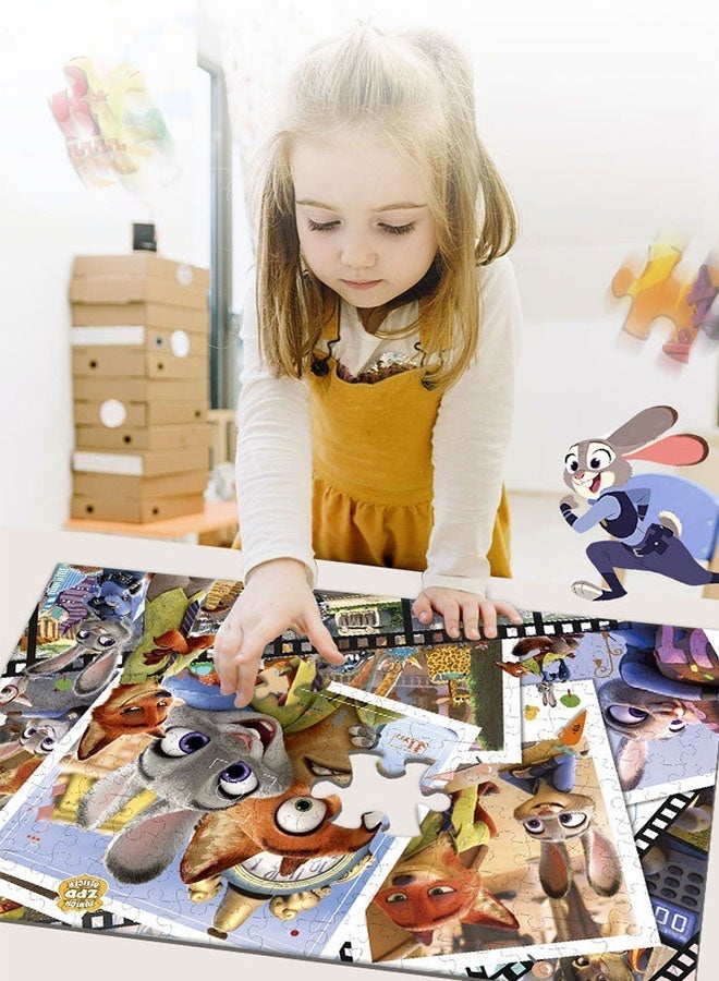 Halamodo 100Pcs Zootopia Puzzle Judy Nick Cartoon Puzzle Toy, Children Early Educational Puzzle, Parent-Child Interactive Game, Ideal for Relaxation and Home Decoration, Birthday Gift For Boy Girl - Image 2