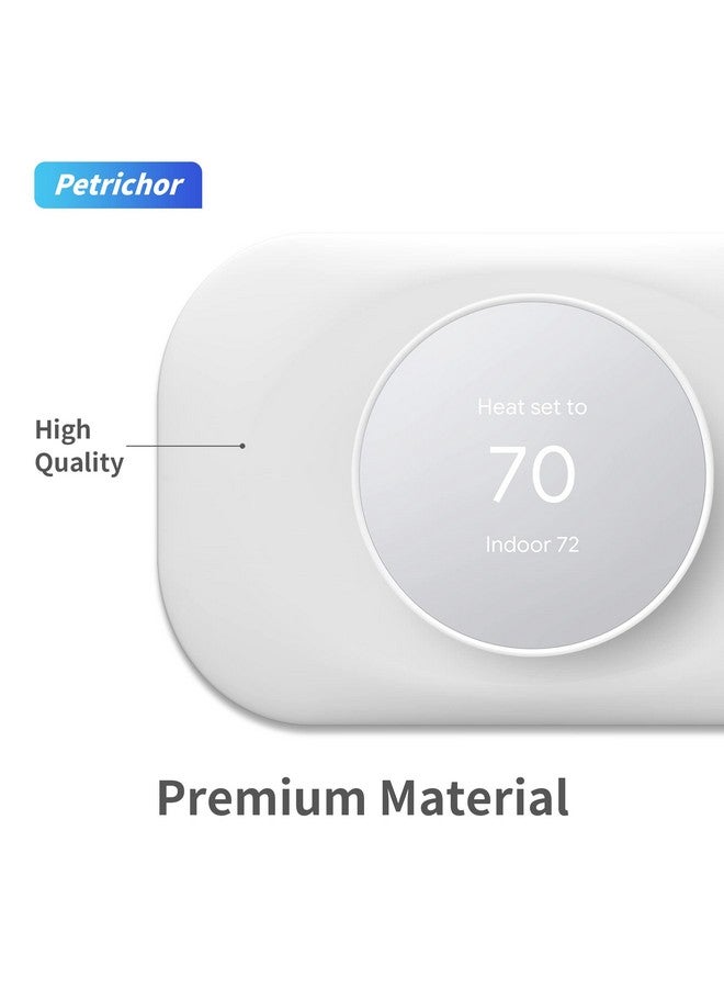 بيتريتشور غطاء لوحة الحائط المتوافق مع منظم الحرارة Google Nest Thermostat 2020 - مجموعة تقليم منظم الحرارة Petrichor Nest Thermostat، مصنوع لمنظم الحرارة Google Nest Thermostat 2020، تغطية العيوب سهلة التركيب - ثلج - Image 2