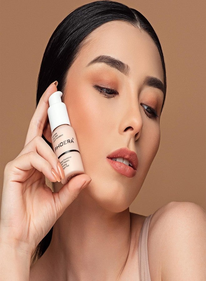 Hilareco PHOERA Foundation, PHOERA Matte Liquid Foundation,PHOERA Makeup for Women, PHOERA Foundation Full Coverage Concealer, 30ml 24HR Matte Oil Control Concealer (104- Buff Beige) - Image 5