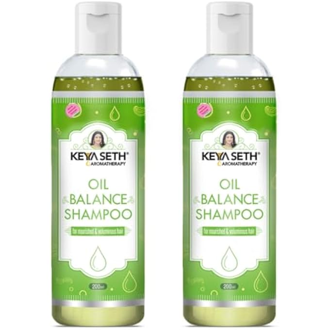 KEYA SETH AROMATHERAPY, DEVICE OF DROP Oil Balance Shampoo, For Oily Scalp & Anti Dandruff, Makes Hair Bouncy & Volume Boost For Thin Hair With Pro Vitamin B5 & Essential Of Lemon & Lavender.200Ml (Pa