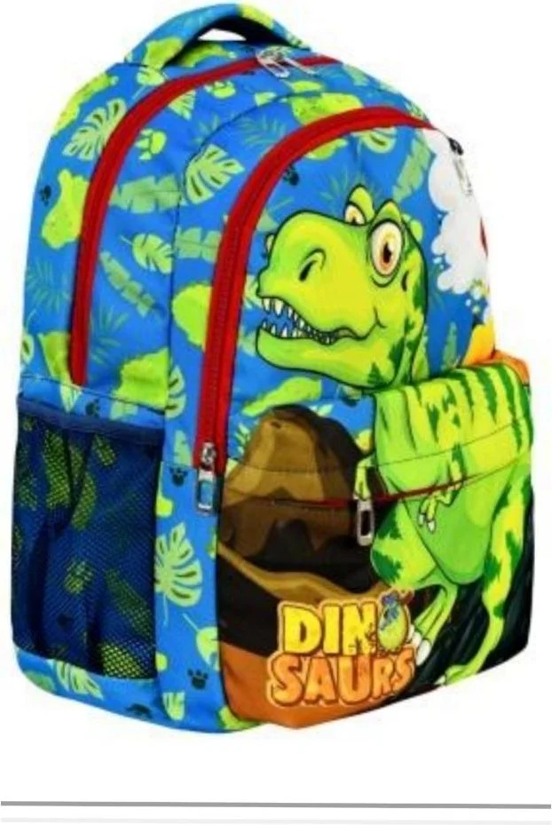 Dzc Kuzenler Avm Dzc Cousins ​​Avm Primary School Dinosaur Children's Backpack Set of 3 Durable Waterproof