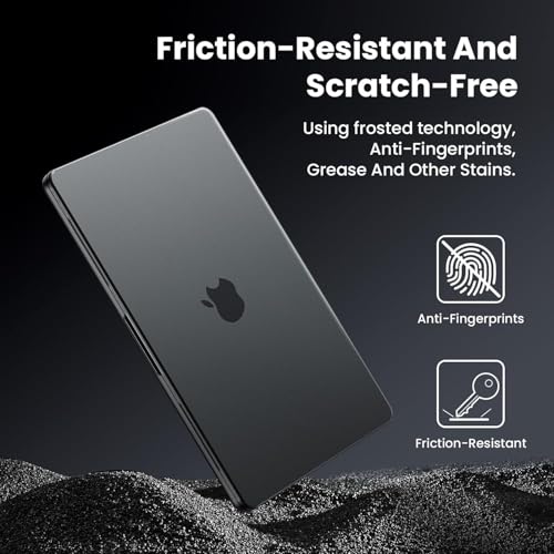 BlueSwan Case Compatible with MacBook Pro 16 inch, 2025 2024-2021 M4 M3 M2 M1 Pro/Max A3403 A3186 A2991 A2780 A2485, Flexible PP and Matte Anti-Fingerprint Protective Case, Matte Black - Image 3