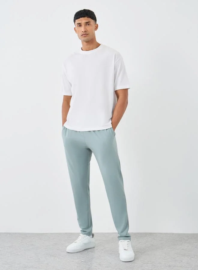 Styli Styli Men Grey Slim Fit Open Hem Joggers
