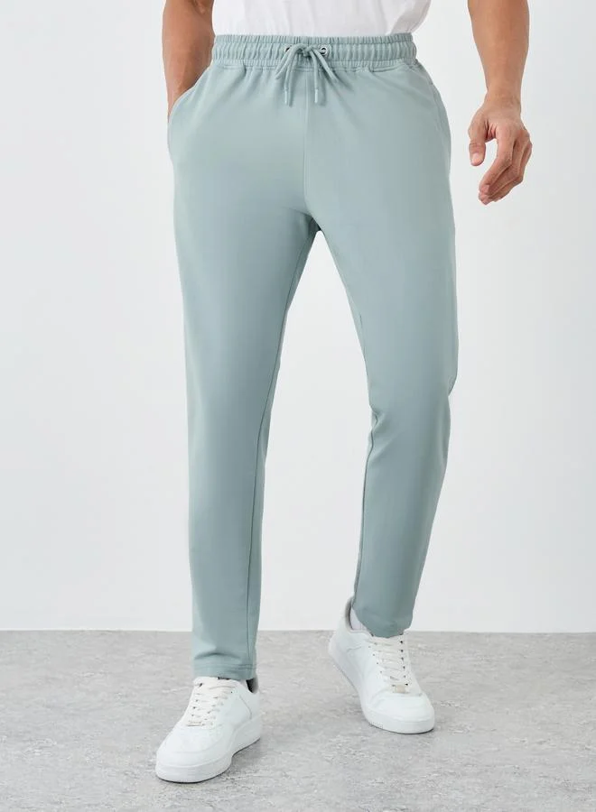 Styli Styli Men Grey Slim Fit Open Hem Joggers
