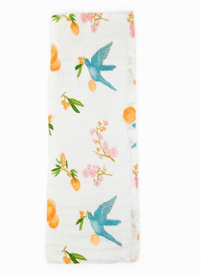 Nestlooms 100% Organic Cotton Muslin Baby Burp Cloths (21 X 10 inches), Ultra-Soft, Extra Absorbent Hankies & Napkins, Large Size Burping Cloth for Newborns & Infants Boys & Girls (Fruit Flyers) - Image 1