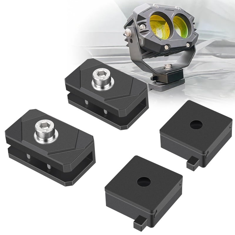 NORTHYUN Quick Release Universal Hood Ditch Light Mounting Brackets Dual Mount Options with 5Point Lockdown Base CNC Aluminum Adjustable LED Pod Light Mount Kit 2PCS - Image 2