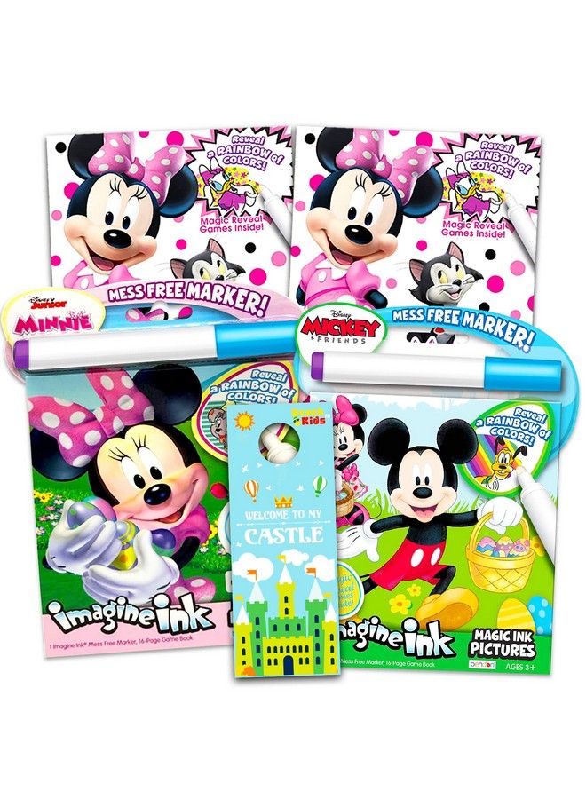 Bendon Publishing Disney Minnie Mouse Imagine Ink Coloring Book Set Bundle With 3 Magic Ink Books Featuring 3 Assorted Messfree Minnie Activity Books (Minnie Coloring Book Toddler) - Image 1