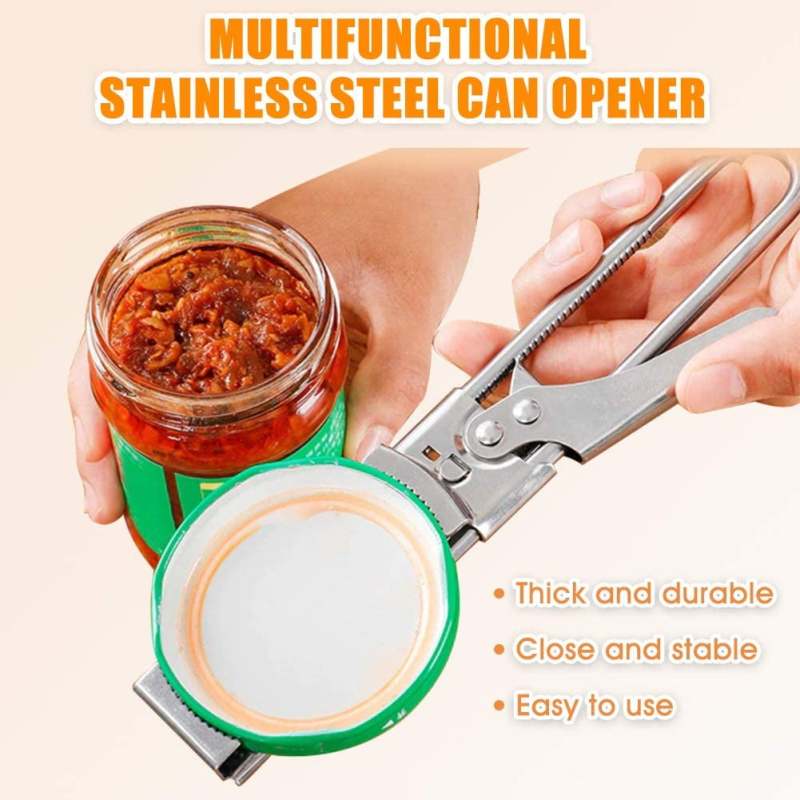 Adjustable Jar Opener: Stainless Steel Silver - Multifunctional Grip Lid Opener for Seniors Arthritis Sufferers - Image 5