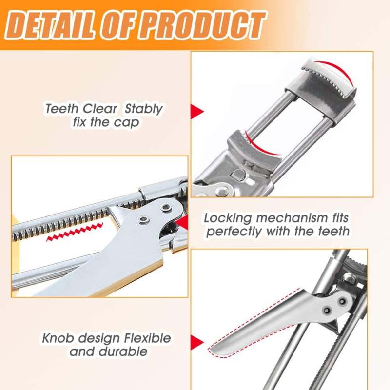 Adjustable Jar Opener: Stainless Steel Silver - Multifunctional Grip Lid Opener for Seniors Arthritis Sufferers - Image 3