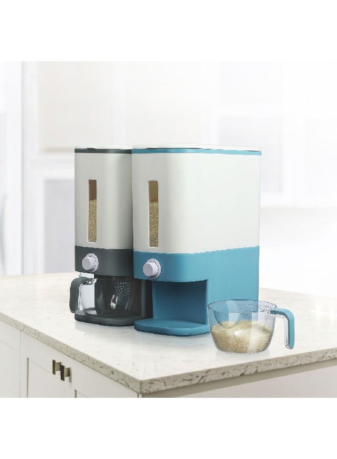 Rice Dispenser White and Blue 10 kg FF6068-B