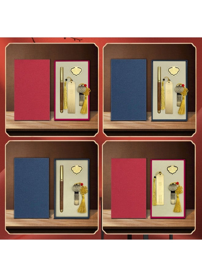 Ruyi U Disk 16g Suit Custom Logo Brass Hollow Ploughing Bookmark Sandalwood Sign Pen School Corporate Gifts-Color:(ruyi + Book Clip) Red Gift Box-Capacity:USB3.0/32GB  - Image 2
