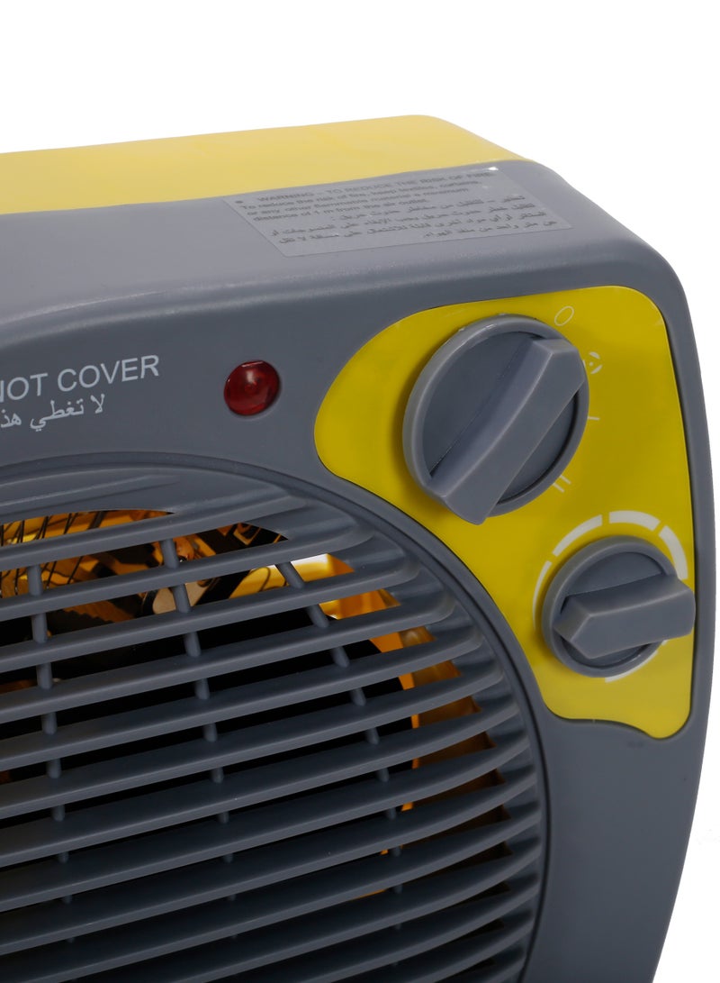 Clikon Compact Fan Heater – Instant Warmth for Home & Office 2000 W CK4240 Yellow/Grey - Image 3