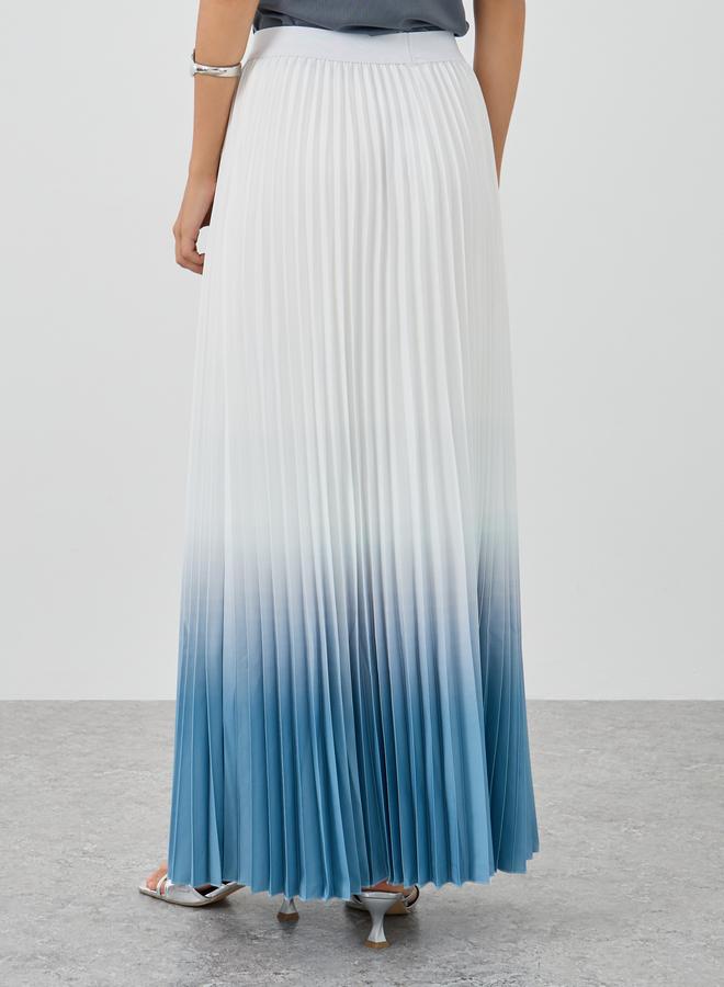 Take Two Ombre Accordion Pleated A-Line Maxi Skirt - Image 4