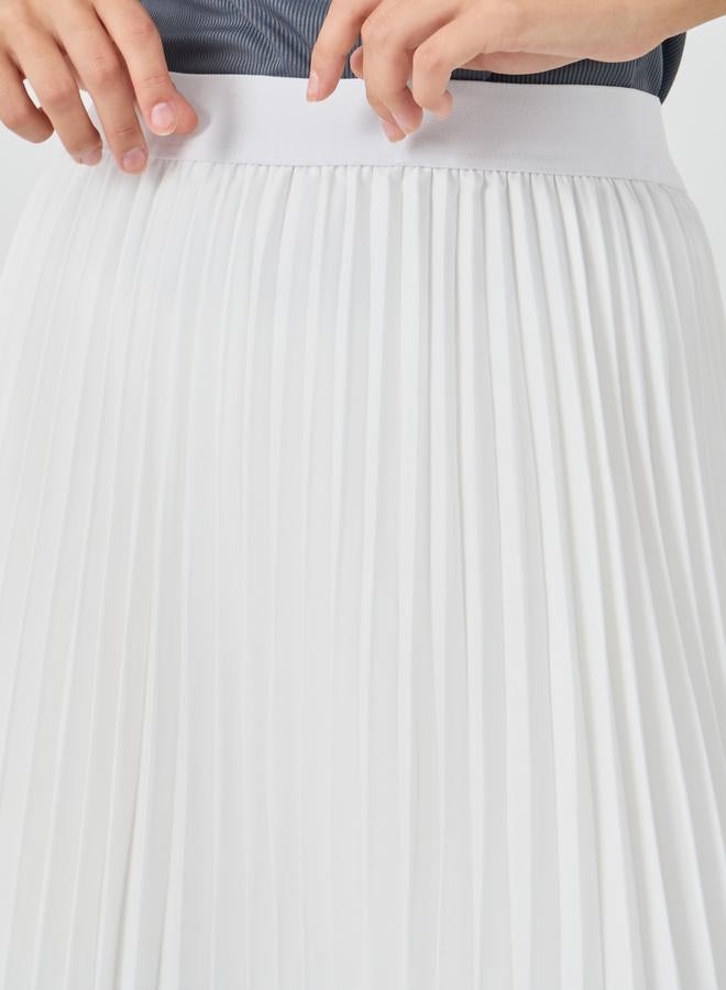 Take Two Ombre Accordion Pleated A-Line Maxi Skirt - Image 3