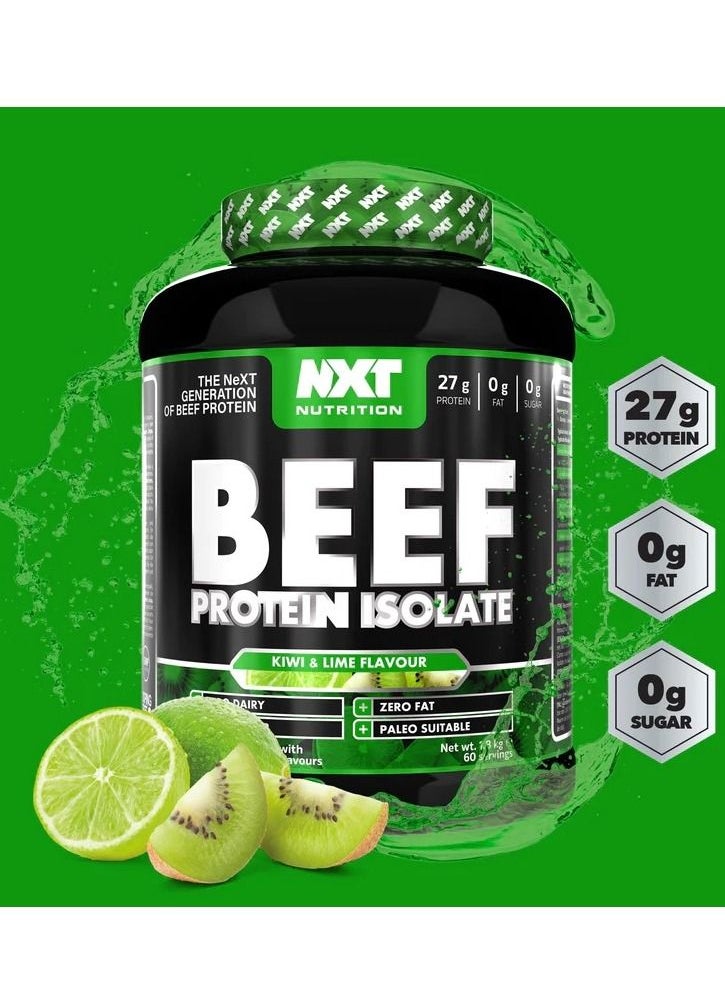 NXT Nutrition - Beef Protein Isolate Zero Dairy Kiwi Lime 60 Servings 1800g - Image 1
