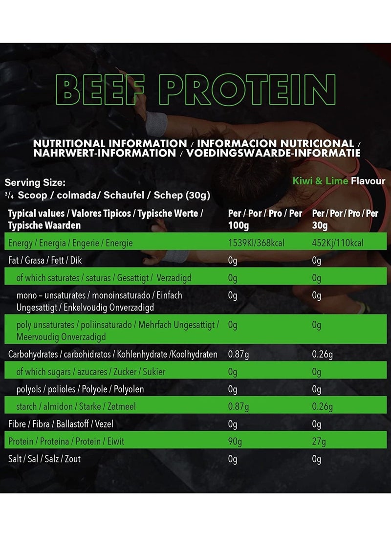 NXT Nutrition - Beef Protein Isolate Zero Dairy Kiwi Lime 60 Servings 1800g - Image 1