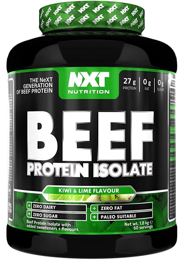 NXT Nutrition - Beef Protein Isolate Zero Dairy Kiwi Lime 60 Servings 1800g - Image 1