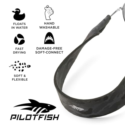 Pilotfish Neoprene Sunglasses Strap – Neoprene Eyewear Retainer, Secure Floating Sunglass Cord with Anti-Slip Ends - Image 3