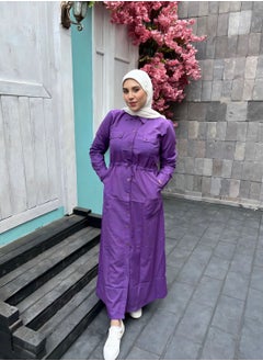 Puritopia Mauve Maxi shirt dress  - Image 3