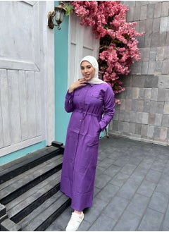 Puritopia Mauve Maxi shirt dress  - Image 4