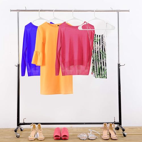 ROLLYWARE Plastic Hangers Clothes Hangers for Clothing, Closet, Coats & Shirts - Notched, Durable, Thick, Tough & Space Saving - for Everyday Standard Use, Room Essentials & Basics (White Pack of 10) - Image 4